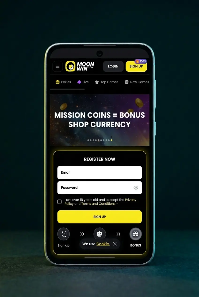 Moonwin APK download and installation steps on Android device showing app setup process
