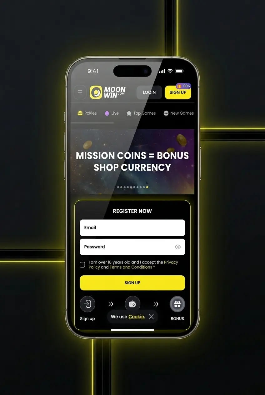 Step-by-step guide showing Moonwin iOS app download and installation process on iPhone for Australian users