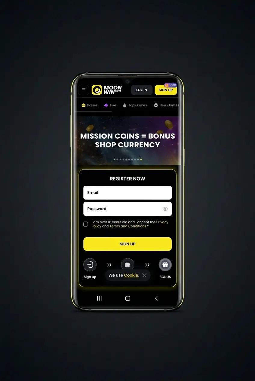Step-by-step guide on how to place a sports bet on Moonwin, from account login to confirmed wager