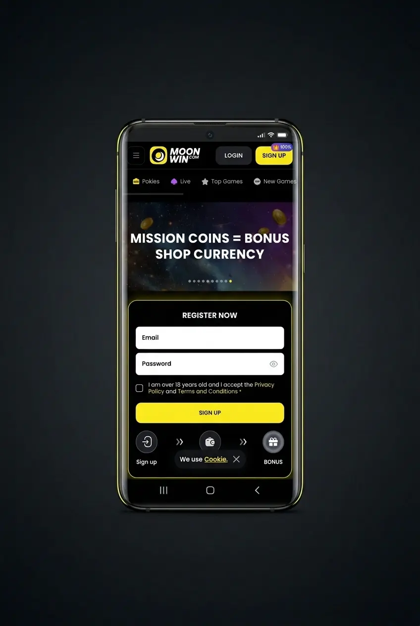 Step-by-step guide on how to place a sports bet on Moonwin, from account login to confirmed wager