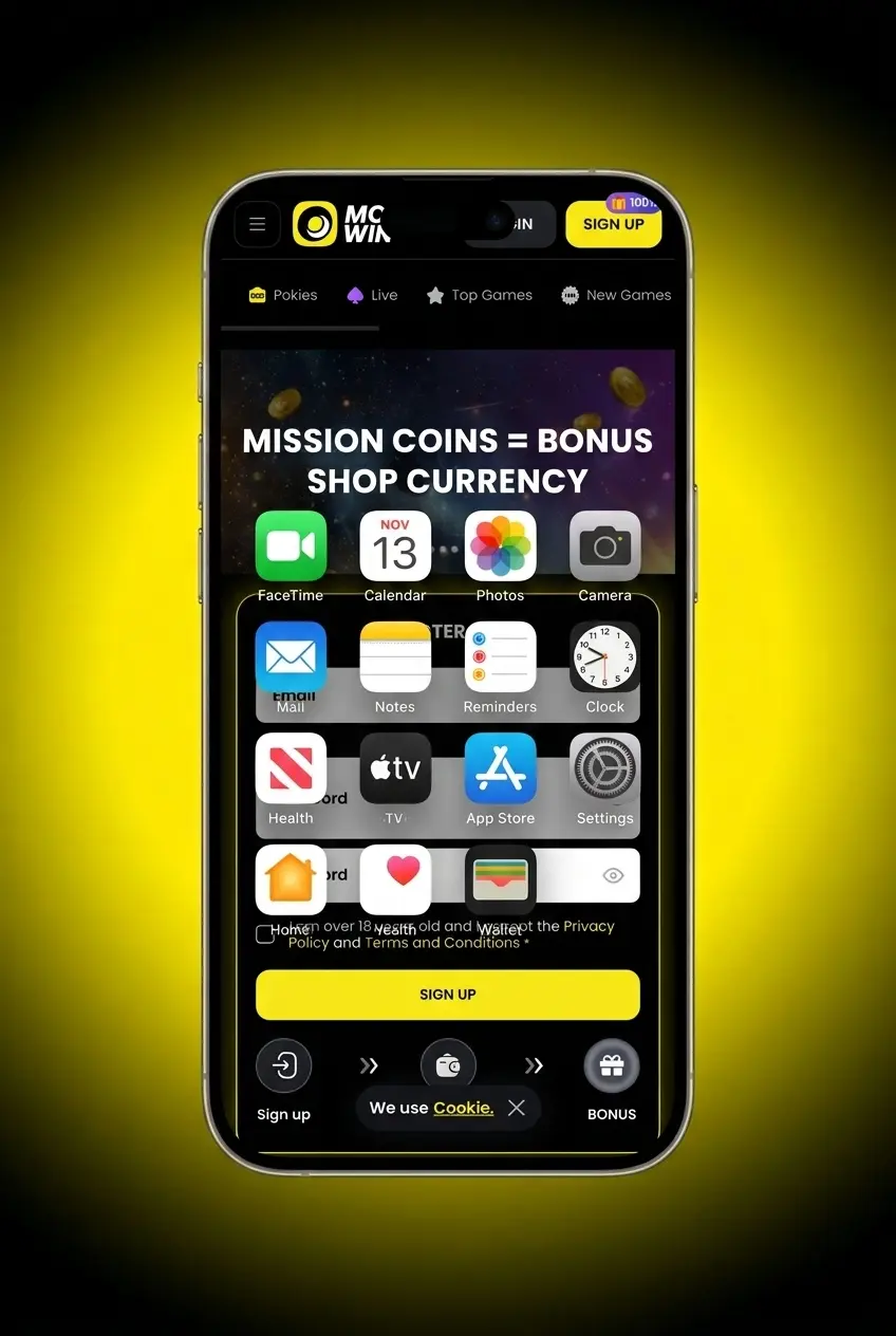 Moonwin slot lobby login screen showing the first step to play slot games on desktop or mobile app