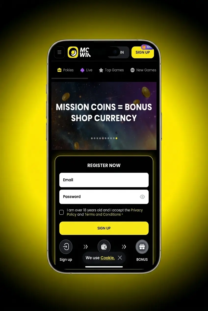 Moonwin slot lobby login screen showing navigation steps to access real-money slot games on desktop or mobile