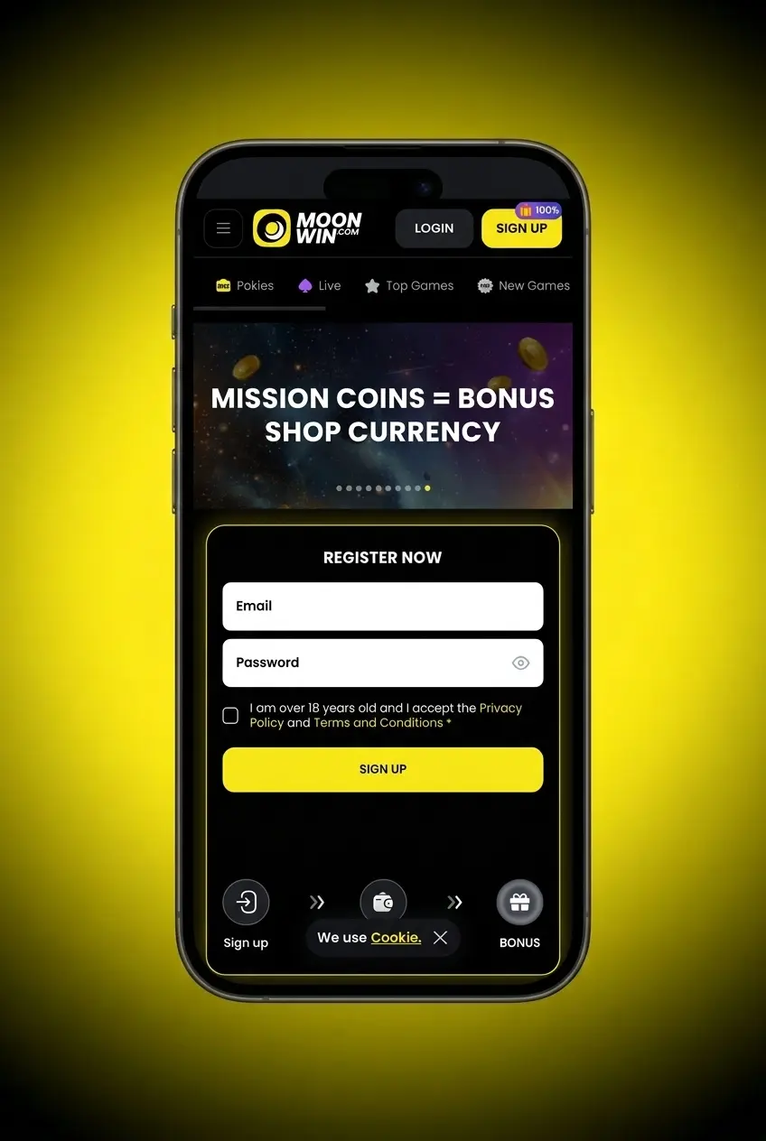Moonwin account verification KYC steps showing ID upload and compliance review process for Australian users
