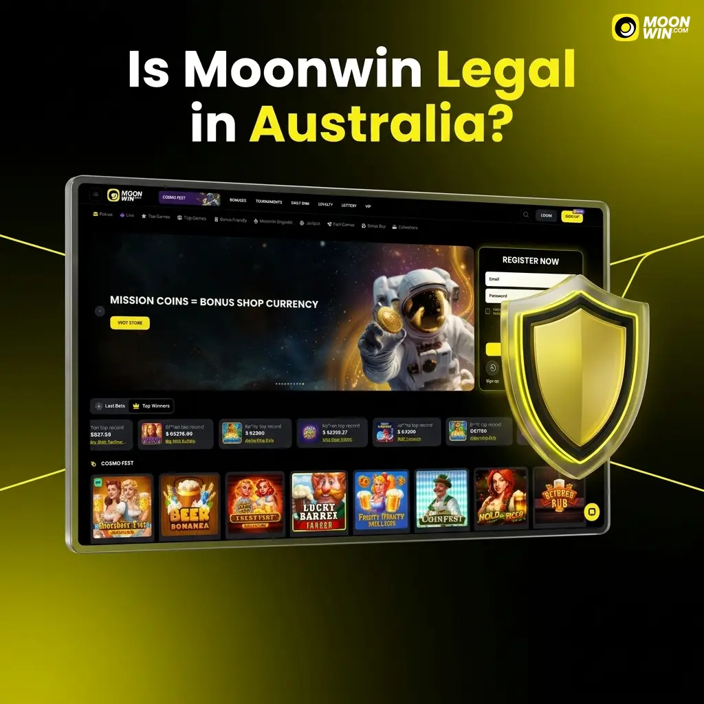 Moonwin casino licence details showing Curaçao certification number 365/JAZ for Australian players