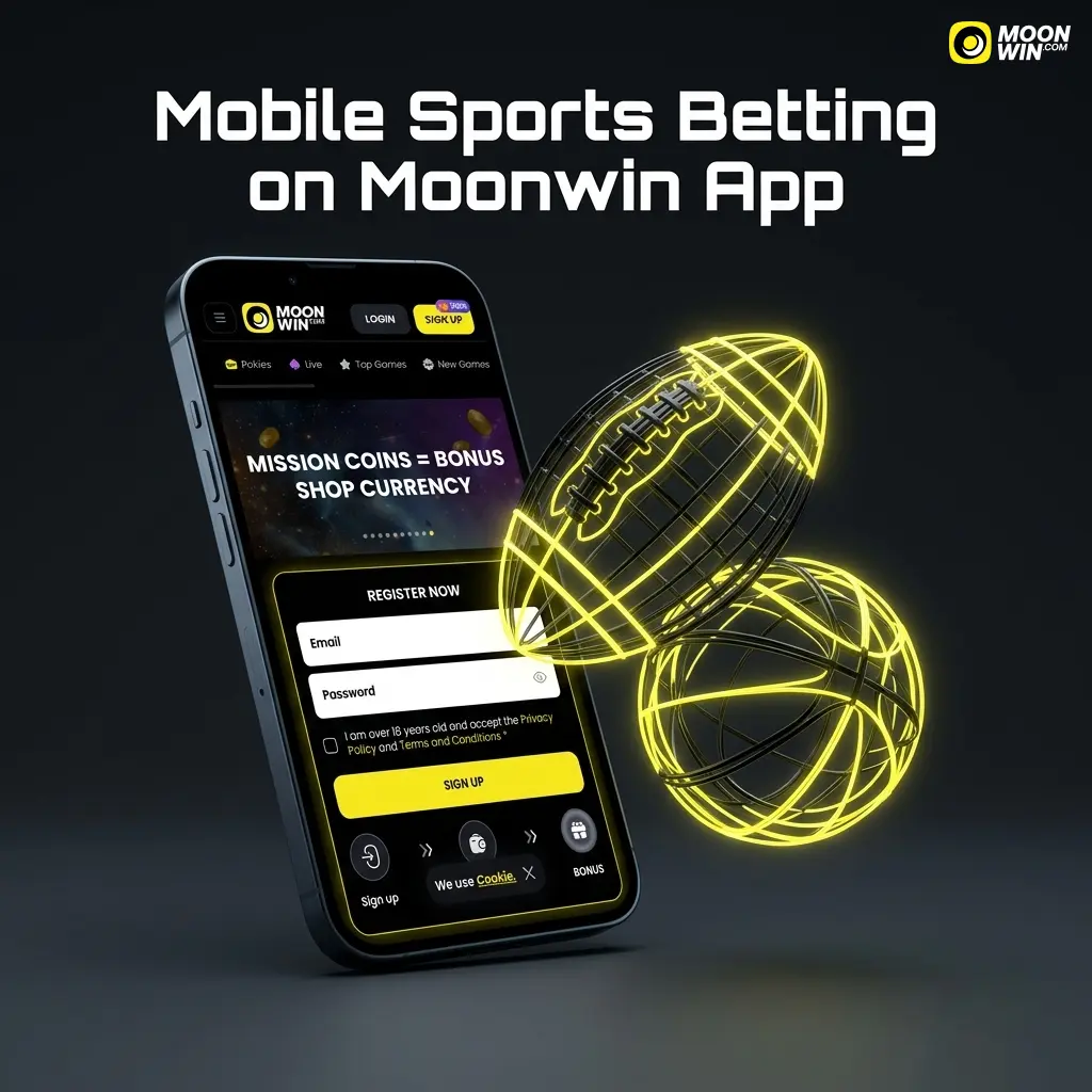 Moonwin app mobile sports betting interface showing AFL, NRL, cricket, tennis and racing markets for Australian players